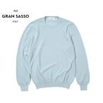GRAN SASSO グランサッソ / コットン100% クルーネック鹿の子ニットセーター ライトブルー / セール対象