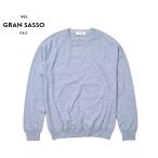 GRAN SASSO グランサッソ / コットンカシミヤ サマーニットセーター クルーネック ハイゲージ 長袖 ラグランスリーブ ライトブルー / メンズ / セール対象