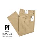 ショッピングセール対象 PT TORINO ピーティートリノ / ReWorked THE WRITER ストレッチコットンナイロン ノータックチノスラックス ベージュ / セール対象