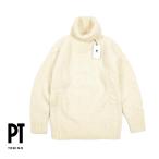 PT TORINO ピーティートリノ / ウールアルパカ ミドルゲージタートルネックニットセーター ホワイト / セール対象