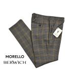 ショッピングセール対象 BERWICH ベルウィッチ / MORELLO ヴァージンウール100% ノータックスラックス カーキブラウン / セール対象