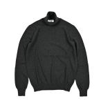 GRAN SASSO グランサッソ / カシミヤ 100% ニットセーター タートルネック ハイゲージ 長袖 ダークグレー / CASHMERE / メンズ / セール対象