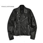 TAGLIATORE タリアトーレ / ラムレザー ダブルライダースジャケット ブラック / セール対象