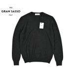 ショッピングカシミヤ GRAN SASSO グランサッソ / カシミヤ100% クルーネックハイゲージニットセーター ダークグレー / セール対象