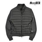 ショッピングセール対象 MOORER ムーレー / MONDINI-SCC 異素材コンビ スタンドカラーダウンブルゾン グレー / セール対象
