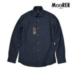 MOORER ムーレー / ROMAN-LU コットンカシミヤ ホリゾンタルカラースリムシャツ / セール対象