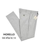 BERWICH ベルウィッチ / MORELLO コットン スラックス ノータック パンツ ストレッチ グレー / メンズ / セール対象
