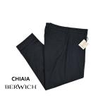 BERWICH ベルウィッチ / CHIAIA コットンスラックス ノータック パンツ ストレッチ ネイビー / メンズ / セール対象