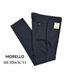BERWICH ベルウィッチ / MORELLO コットン 100% スラックス ノータック パンツ ネイビー / メンズ / セール対象