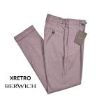 BERWICH ベルウィッチ / XRETRO リヨセルコットン スラックス ワンタック パンツ ストレッチ パンツ パープル / メンズ / セール対象
