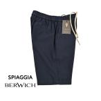 BERWICH ベルウィッチ / ハーフパンツ ショートパンツ ノータック ストレッチ コットン ネイビー / メンズ / セール対象