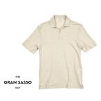 GRAN SASSO グランサッソ / スキッパーポロ 半袖 ニットポロシャツ リネン 100% 杢 ベージュ / メンズ / セール対象
