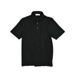 GRAN SASSO グランサッソ / 半袖 ポロシャツ コットン 100% ワイドカラー ドレスポロ ナチュラルストレッチ ブラック / メンズ / セール対象