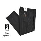 PT TORINO ピーティートリノ / Edge QUINDICI SUPER 100's ヴァージンウール100% ワンタックワイドスラックス ブラック / メンズ / セール対象