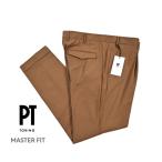 PT TORINO ピーティートリノ / MASTER FIT ストレッチウール ワンタックテーパードパンツ ブラウン / セール対象