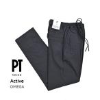 PT TORINO ピーティートリノ / Active OMEGA ストレッチコットン ドローコード付きイージースラックス チャコールグレー / メンズ / セール対象