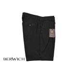 BERWICH ベルウィッチ / BER_MUDA2P ストレッチコットン ツータックバミューダショーツ 製品染め ブラック / メンズ / セール対象