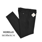 BERWICH bell wichi/ MORELLO слаксы no- tuck стрейч брюки полиэстер винт course черный / мужской / распродажа объект 
