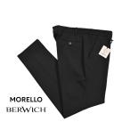 BERWICH ベルウィッチ / MORELLO ポリエステル混ウール ノータックストレッチスラックス ブラック / セール対象