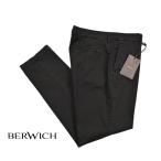 ショッピングセール対象 BERWICH ベルウィッチ / DABCROP-GD ストレッチコットンチノ ノータックパンツ 製品染め ブラック / セール対象