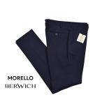 BERWICH ベルウィッチ / MORELLO コットンウール ノータックスラックス ネイビー / メンズ / セール対象