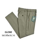 ショッピングセール対象 BERWICH ベルウィッチ / GLOBE ビスコース混 ノータックジャージーパンツ カーキグリーン / セール対象