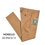 BERWICH ベルウィッチ / MORELLO ストレッチコットン ノータックスリムパンツ ブラウン / セール対象