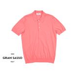 GRAN SASSO グランサッソ / コットン100% 半袖ニットポロシャツ ピンク / メンズ / セール対象