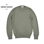 GRAN SASSO グランサッソ / コットン100% クルーネックニットセーター グリーン / メンズ / セール対象