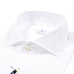 ショッピングfit ORIAN オリアン / コットン100% ホリゾンタルカラーシャツ SLIM FIT ホワイト / 25-26AW新作 / セール対象