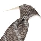 ショッピングセール対象 BARBA バルバ / ヴァージンウールシルク レジメンタル柄ネクタイ セッテピエゲ ブラウン / セール対象