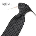 BARBA bar ba/ галстук вязаный галстук cucito a mano рука .. покрой шелк кашемир серый темно-синий / распродажа 