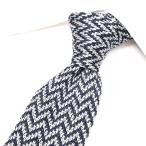 BARBA bar ba/ галстук вязаный галстук cucito a mano рука .. покрой шелк linen "в елочку" темно-синий / распродажа 