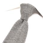 BARBA bar ba/ галстук вязаный галстук cucito a mano рука .. покрой хлопок linen серый / распродажа 