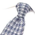 BARBA bar ba/ галстук вязаный галстук cucito a mano рука .. покрой шелк linen общий рисунок голубой / распродажа 