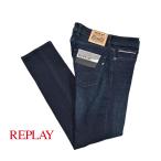 REPLAY リプレイ / GROVER デニムジーンズ ストレッチパンツ STRAIGHT FIT コットン ネイビー MA972Z / セール対象