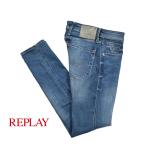 ショッピングセール対象 REPLAY リプレイ / ANBASS ストレッチデニム スリムフィットジーンズ M914 ブルー / セール対象