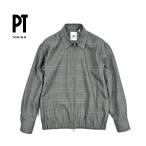 ショッピングセール対象 PT TORINO ピーティートリノ / ヴァージンウール100% ジップアップショートブルゾン ブルー / セール対象