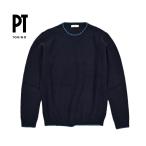 ショッピングセール対象 PT TORINO ピーティートリノ / カシミヤ混ウール クルーネックニットセーター ネイビー / セール対象