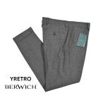 ショッピングセール対象 BERWICH ベルウィッチ / YRETRO LONG ヴァージンウール100% ノータックスラックス グレー / セール対象