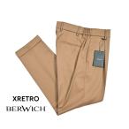 BERWICH ベルウィッチ / XRETRO ヴァージンウール100% ワンタックスラックス ブラウン / セール対象