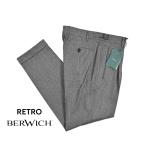 ショッピングセール対象 BERWICH ベルウィッチ / RETRO ヴァージンウール100% ワンタックスラックス グレー / セール対象