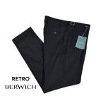 BERWICH ベルウィッチ / RETRO ストレッチコットン ワンタックパンツ ネイビー / セール対象