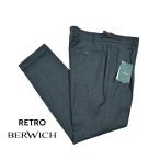 BERWICH bell wichi/ RETROva- Gin шерсть 100% one tuck слаксы зеленый / распродажа объект 