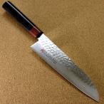 包丁 三徳包丁 18cm (180mm) 関の刃物 伊勢屋 ダマスカス 33層 V金10号 両刃 万能包丁 文化包丁 日本製