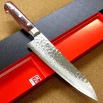 包丁 牛刀 18cm (180mm) 関の刃物 ダマスカス 17層 鎚目鍛造 V金10号 VG10 口金 両刃 万能包丁 日本製