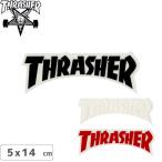 スケボー スケートボード ステッカー THRASHER USモデル スラッシャー ブランド ロゴ DIE CUT LOGO 3色 5.0cm x 14cm NO14