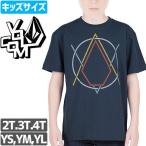 スケボー スケートボード ボルコム Tシャツ キッズ VOLCOM CREAK IN TEE ボーイズサイズ ネイビー NO66