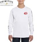 スケボー スケートボード PRIMITIVE プリミティブ キッズ 長袖Tシャツ LOVERS YM L/S TEE ホワイト ユース NO2