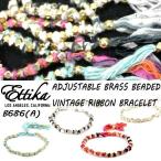 ショッピングkitson 値下げしました！Ettika/エティカ【Adjustable BrassBeaded Vintage Ribbon Bracelet】【a】B686 ヴィンテージリボン ブレスレット スタッズ クリックポスト対応